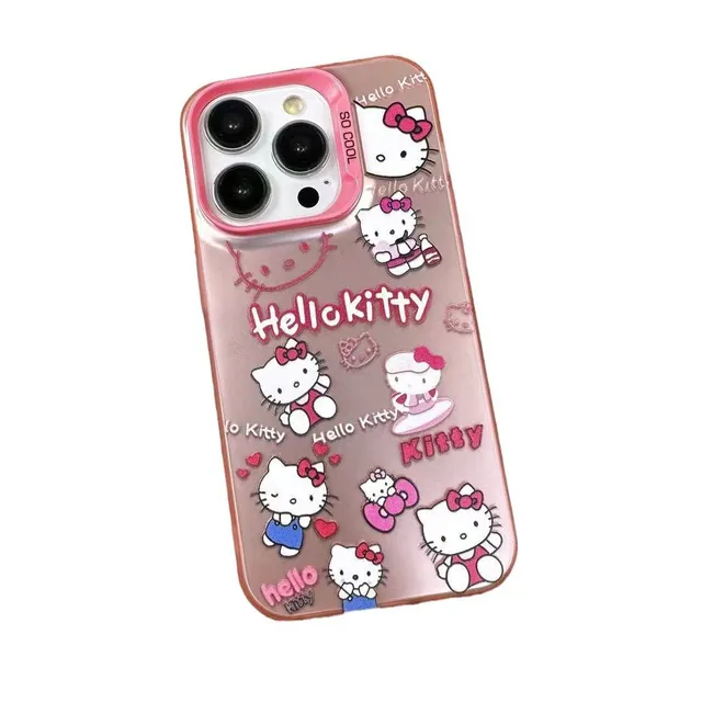 Ochranné pouzdro na telefon s Hello Kitty v designu Y2K - roztomilé pouzdro ze silikonu