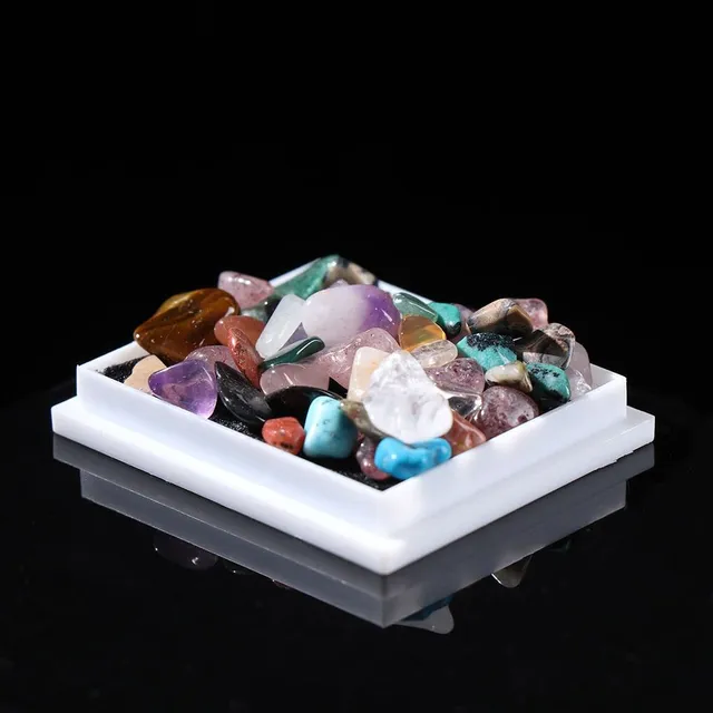 Box with raw minerals