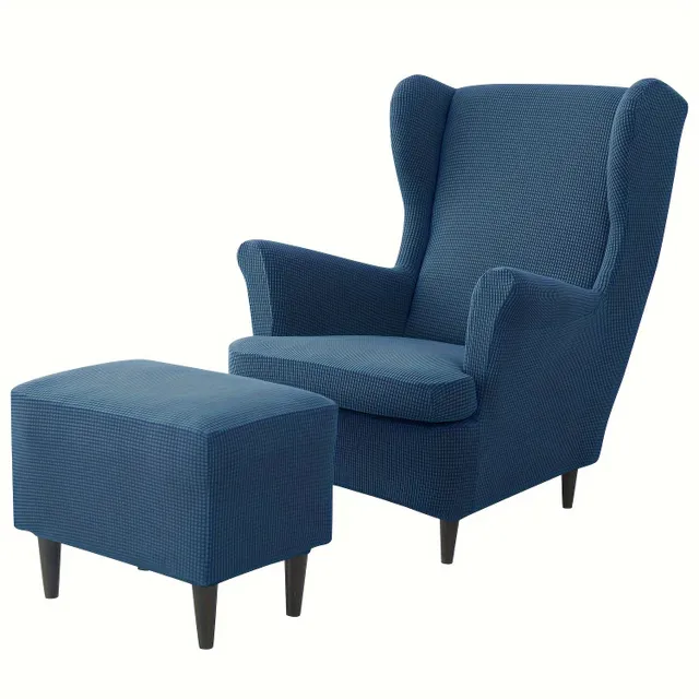 Stylish armchair with footrest