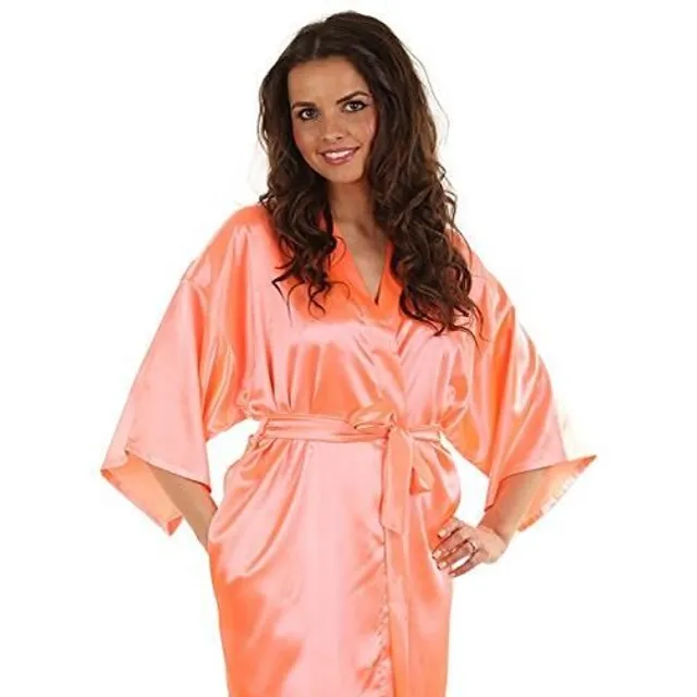 Women's silk robe short black as-the-photo-show-365458 m