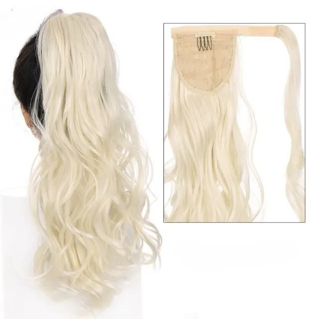 Women's long synthetic hair extensions for thickening hair