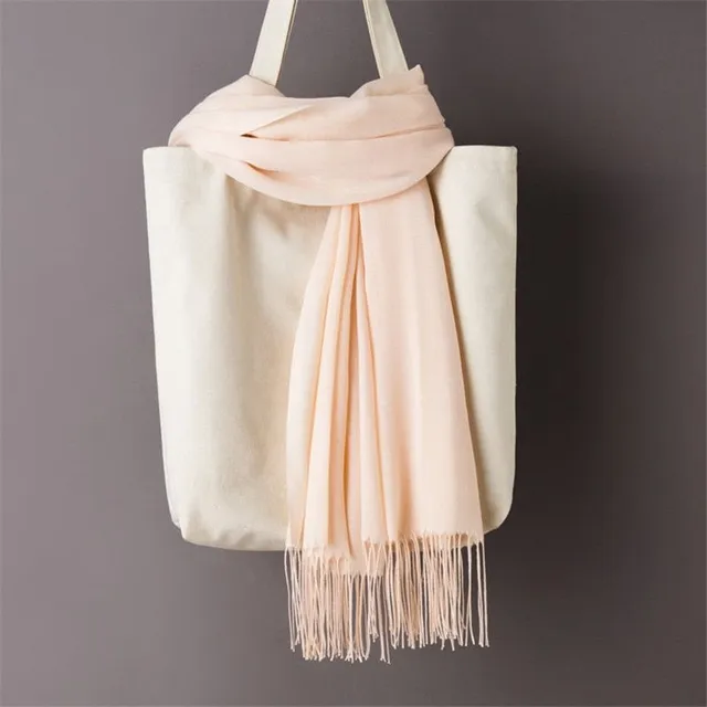 Women's monochrome cashmere scarf