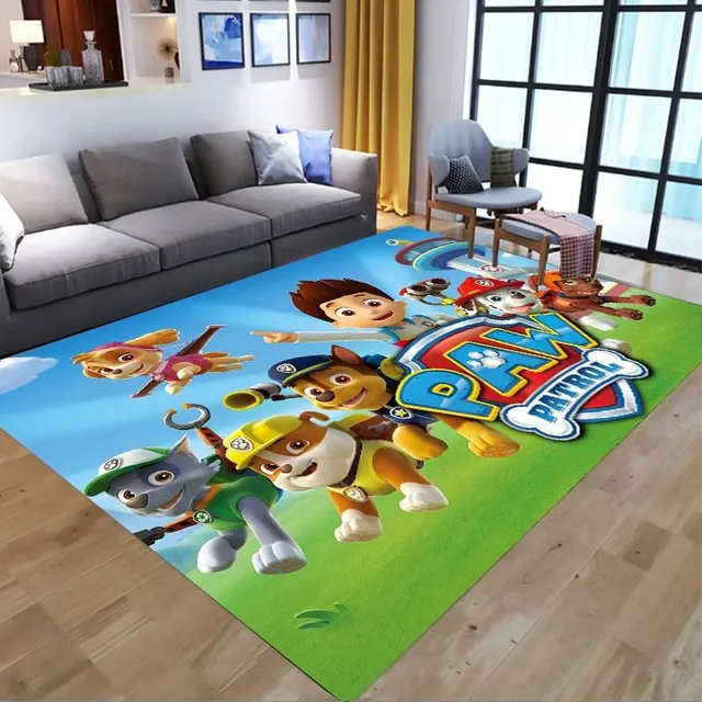 Children's flannel floor rug with motif Paw patrol