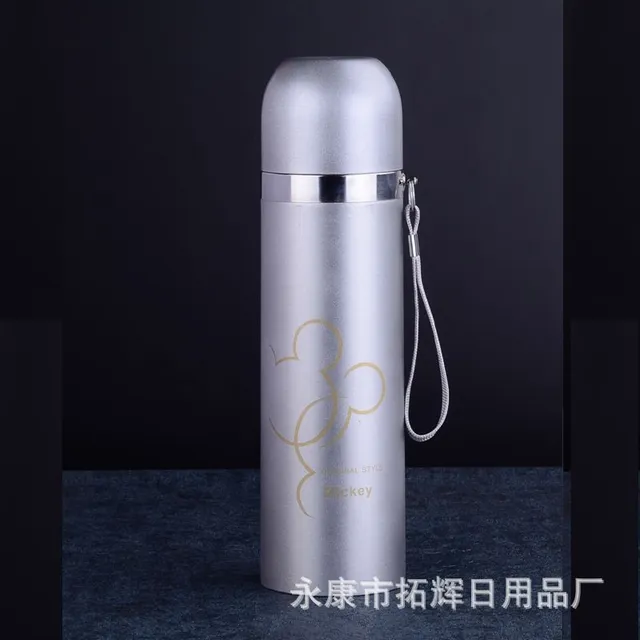 Stainless steel thermos with Mickey theme