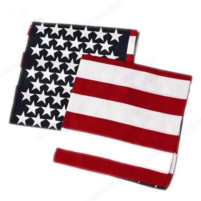 Scarf with American flag printing