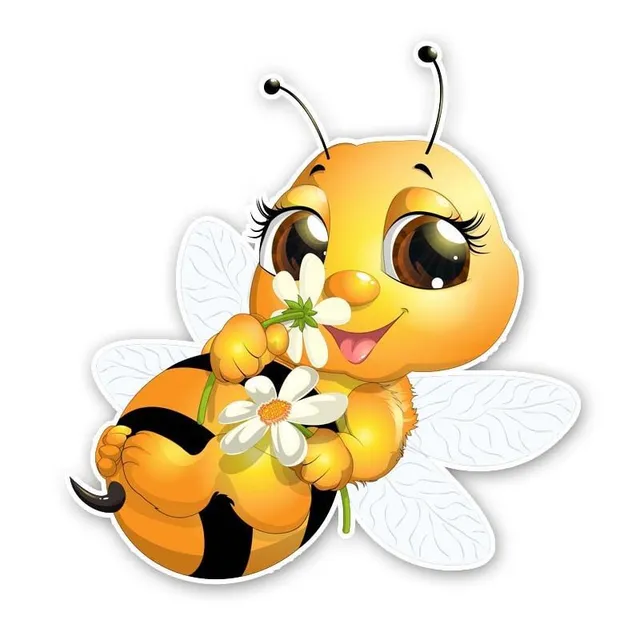 A sticker for a bee's car