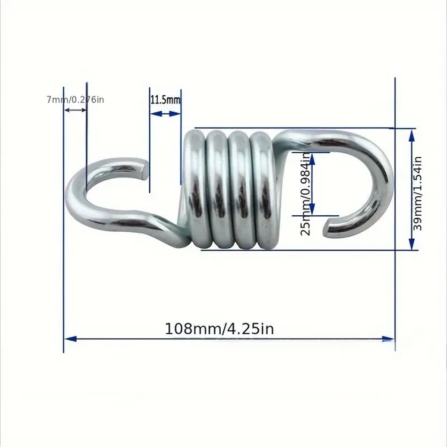 Stainless steel spring for swings and armchairs