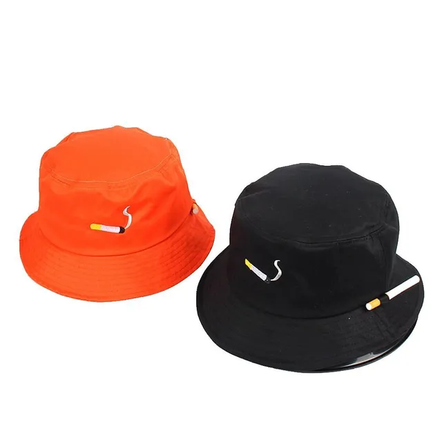 Summer unisex hat with cigarette