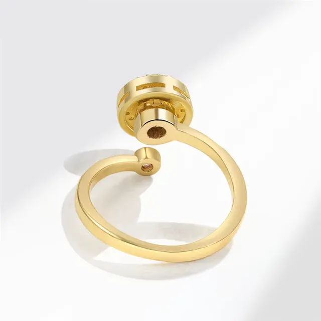 Fashion ring against stress for women with cute rotating design