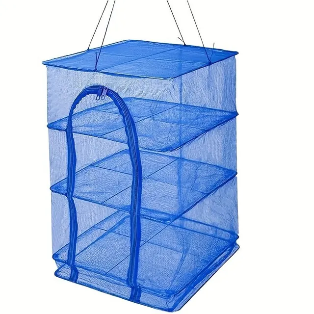 Foldable mesh three tier food dryer