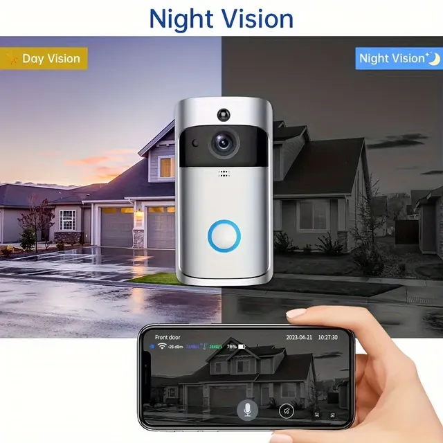 Wireless video bell camera with alarm