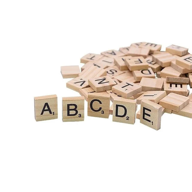 Set of letters for scrabble 100 pcs