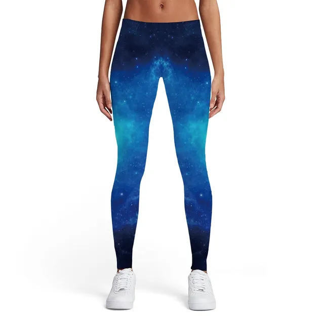 Leggings 3D pour femme avec imprimé galaxie