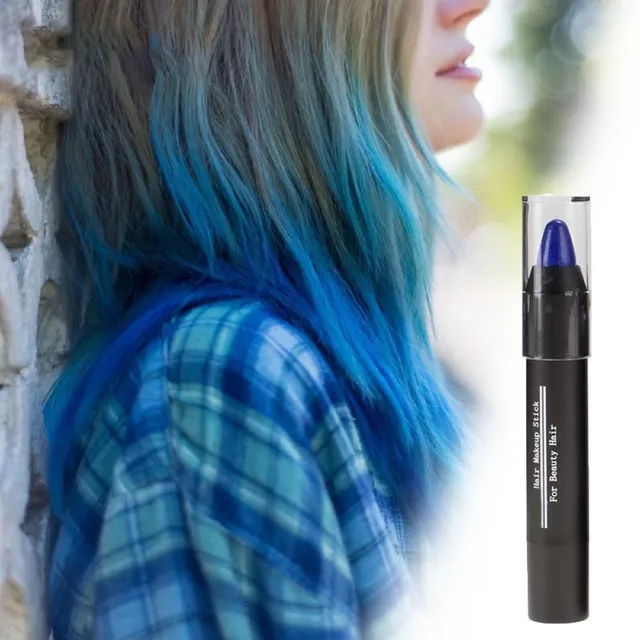 Pero na farbenie vlasov - prenosná tyčinka pre DIY farbenie vlasov, dočasná farba vlasov, krieda na vlasy, make-up príslušenstvo