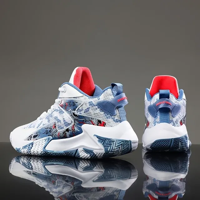 Basketball shoes with graffiti