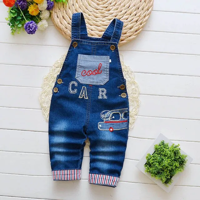 Children's denim trousers with laclo