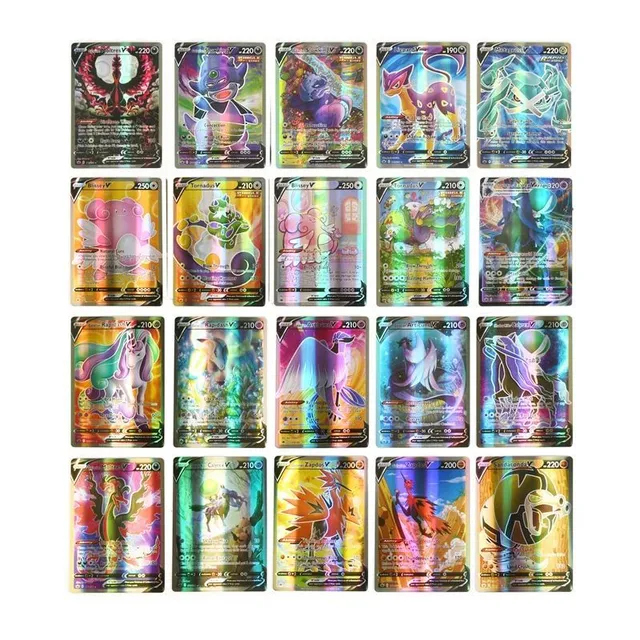 Sběratelské zářivé Pokémon kartičky - 20/50/60 ks