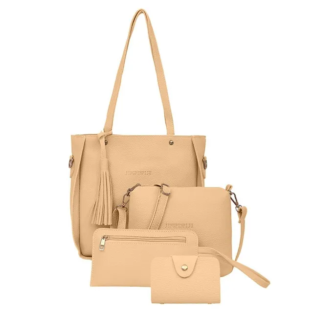 Luxury four-piece handbag set in different colour options