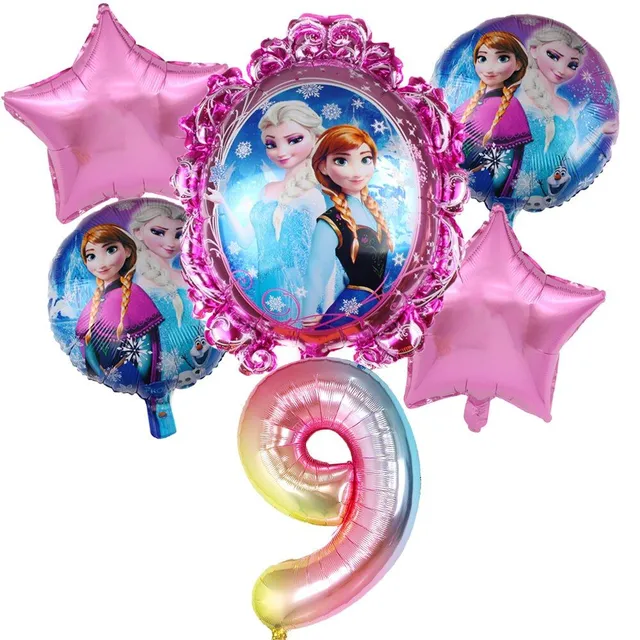 set roz pentru copii de numere gonflabile Elsa 9