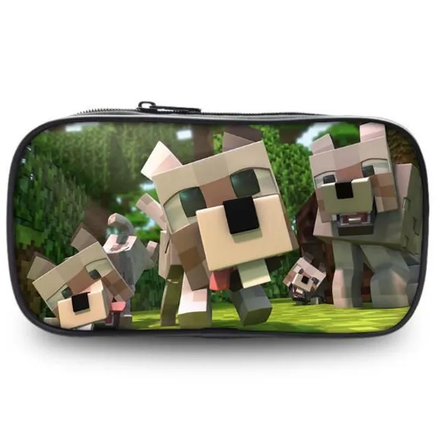 Stylish pencil case with Minecraft theme e