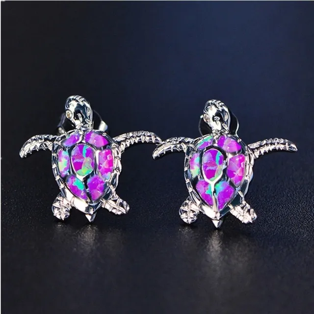 Boucles d'oreilles pendantes en forme de tortue pour femme