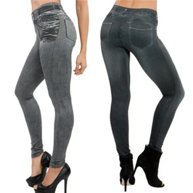 Women's Stretch Denim Pants in Plus Size