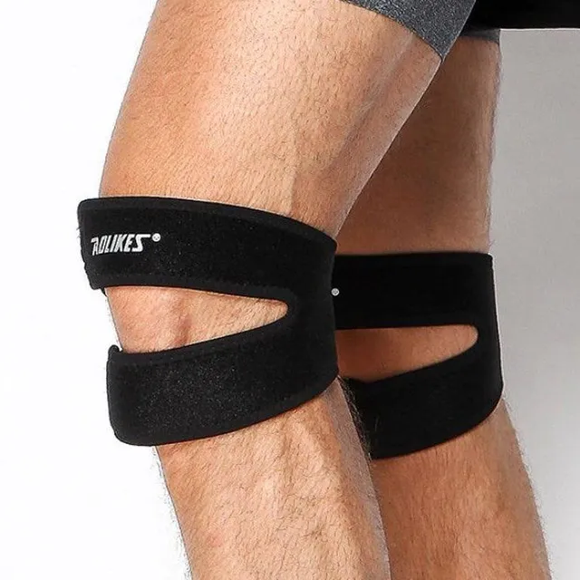 Knee support bandage for athletes and hikers