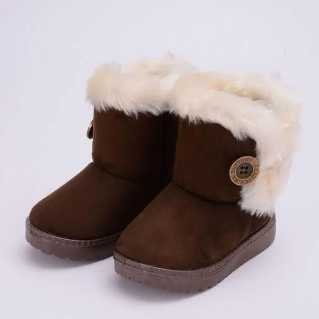 Girls winter roller with fur coat