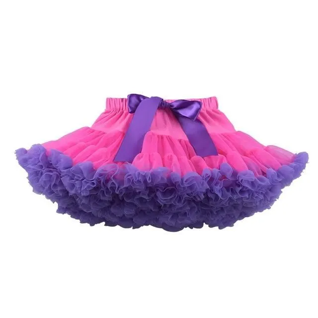 Girl's tulle skirt with ruching