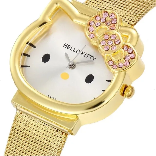 Klasszikus modern trendi stílusú óra téma népszerű Hello Kitty Wardy