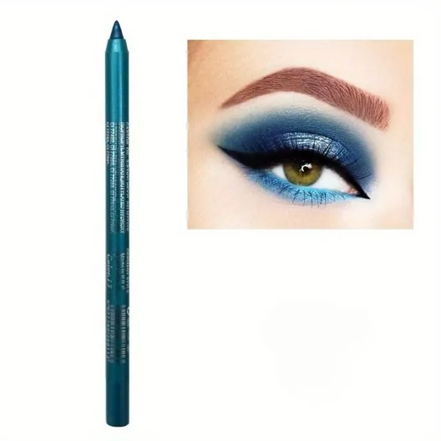 Waterproof pencil for coloured liners, shadows and lips - smudge-free