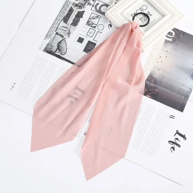 Modern elegant ladies scarf for tying around the neck or in the hair