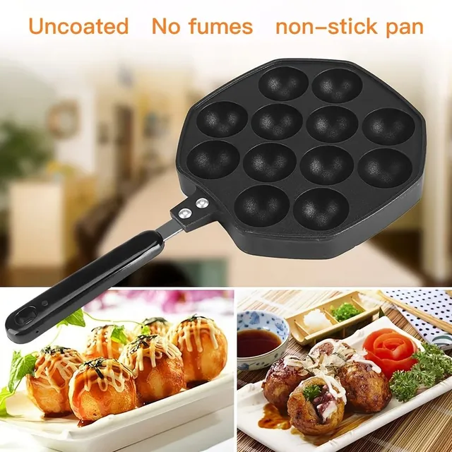 Non-stick pan for takoyaki for 12 pieces - ideal for home and restaurant use