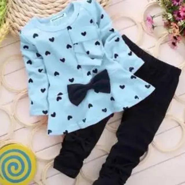 Girls cotton set with bow