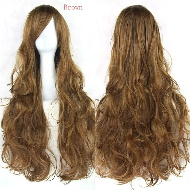 Synthetic wig - long wavy haircut