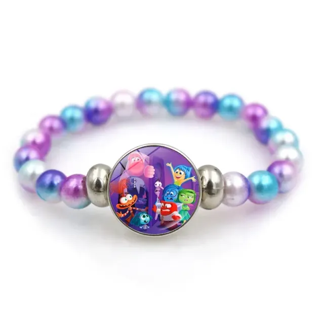 Colorful baby bead bracelet with pictured figure from a fairy tale In the head 2 - Inside Out 2