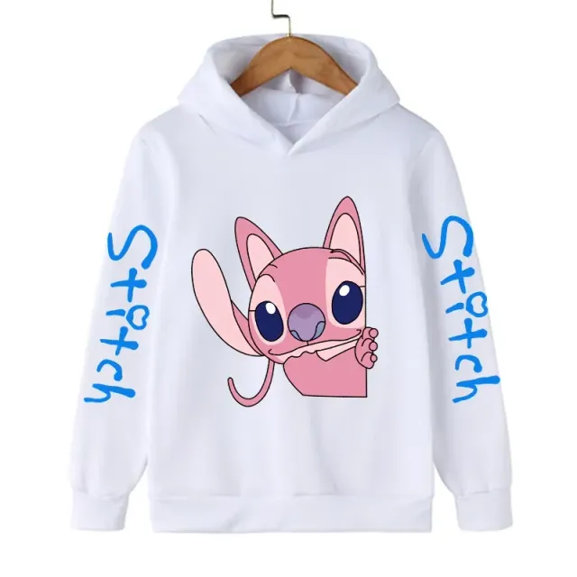 Bluza pentru copii cu glugă și imprimeu drăguț Stitch