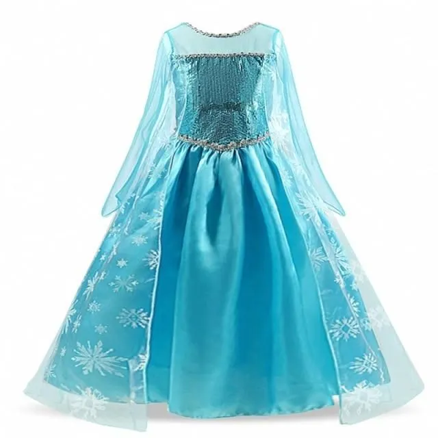 Costum de prințesă Frozen pentru fetițe