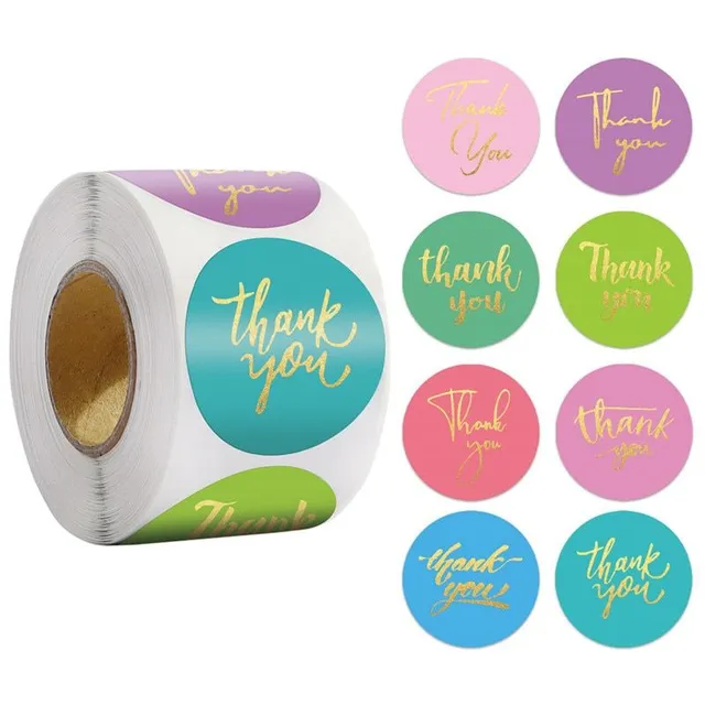 Cute thank you round stickers for Agni gift wrapping