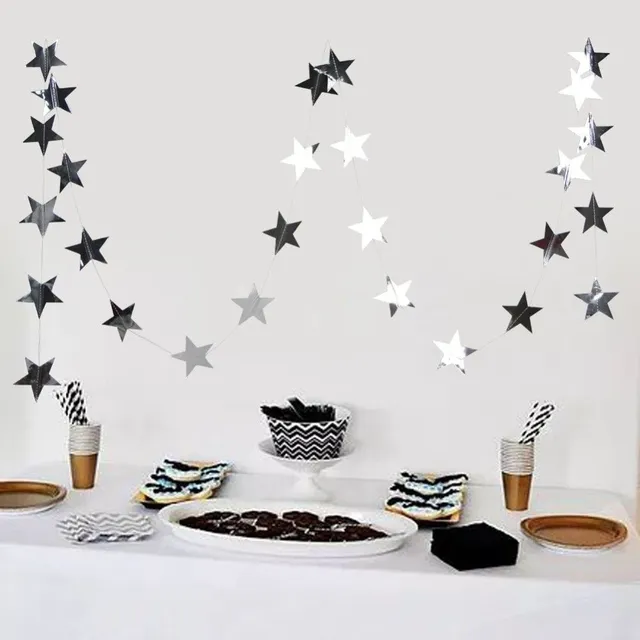 Hanging garlands with stars