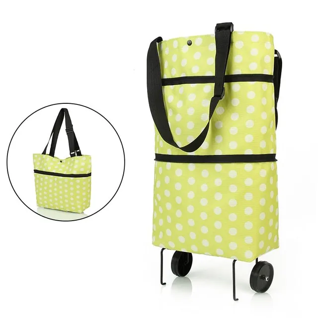 Foldable shopping trolley and bag