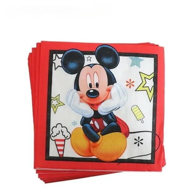 Decorațiuni de unică folosință pentru petrecerea de ziua copilului cu tema Mickey Mouse