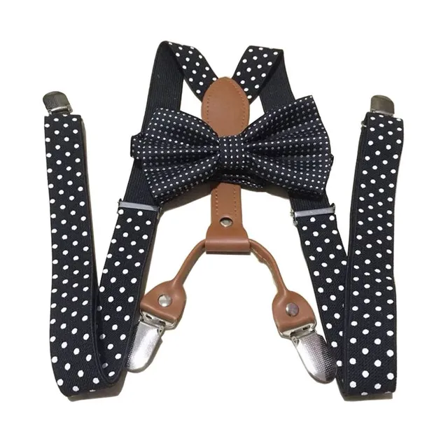 Men's elegant braces with bow tie