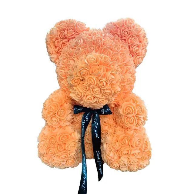 Gift teddy bear full of roses - more variants