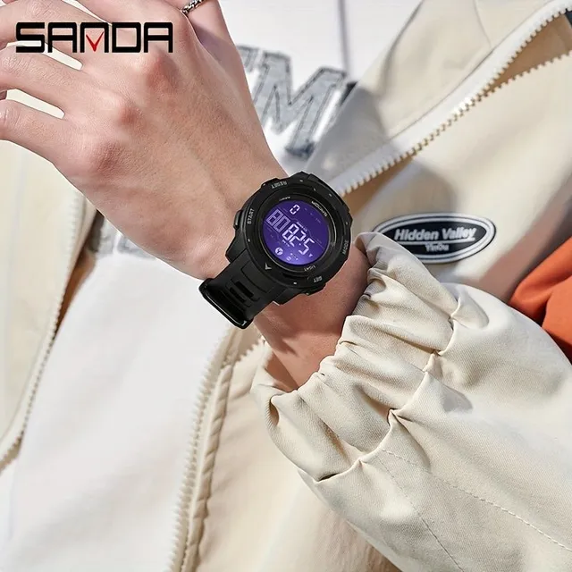 Sando child sports watch with pedometer, calorie recording, waterproof and modern