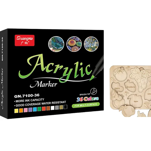 Acrylic set with wooden puzzles