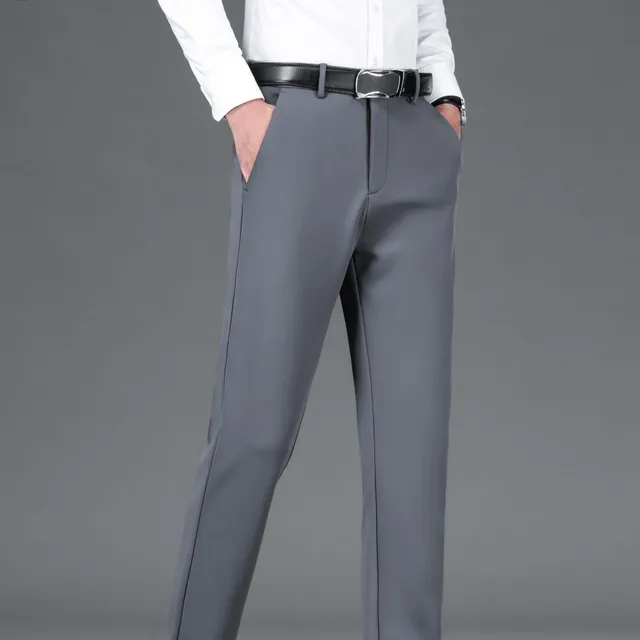 Men's Warm and Strong Suit Pants - Elegant and Comfortable Pants for Colder Days