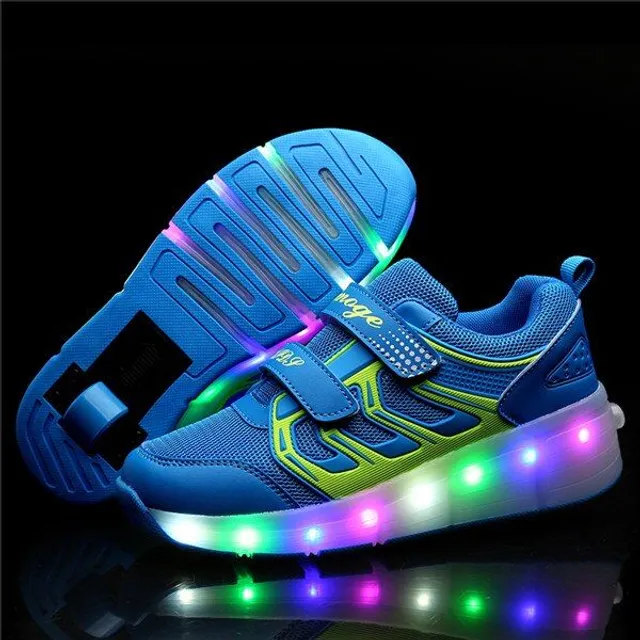 Children's modern LED light-up shoes with wheels