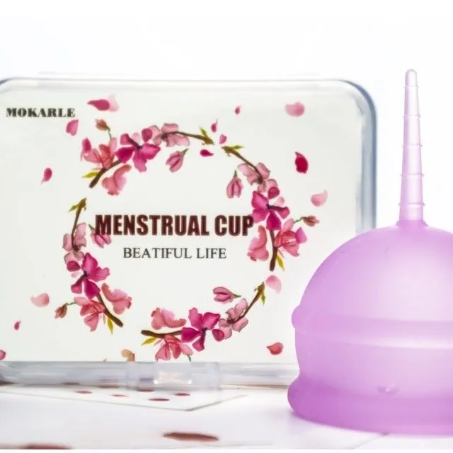 Colorful menstrual cup with box J3312