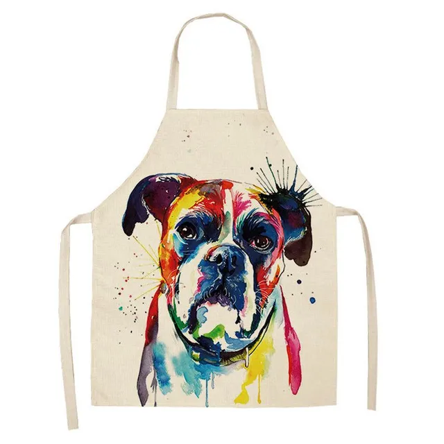 Kitchen apron with dog pattern